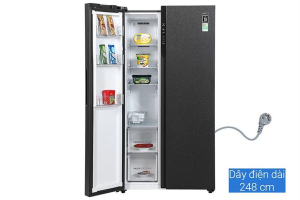 Tủ lạnh Aqua Side By Side AQR-S612XA(CBC) 550 Lít Inverter