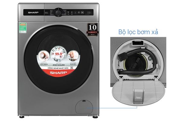 Máy giặt Sharp Inverter 10.5 kg ES-FH105BV-B