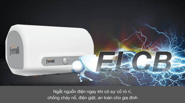 Bình nóng lạnh Ferroli 15 lít 2500W QQ Evo ME