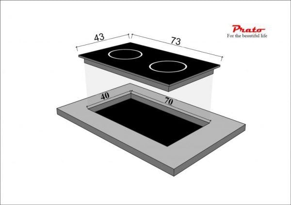 Bếp từ đôi Prato PT-028 4400W Inverter