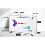 Tủ đông Sanaky 400L VH-4099W1/ VH-4099W1N (2 ngăn đông và mát)