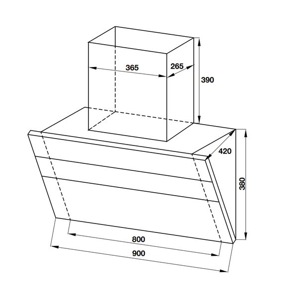 Máy hút mùi gắn tường Hafele HC-H901WB