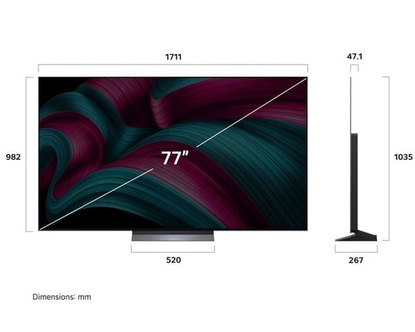Smart Tivi LG OLED evo AI 4K 77 inch OLED77C5PSA mới 2025