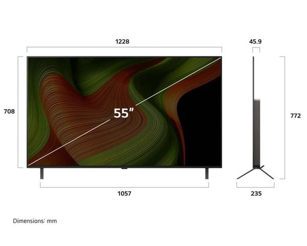 Smart Tivi LG OLED AI 4K 55 inch OLED55B5PSA mới 2025