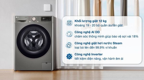 Máy giặt LG AI DD Inverter 12 kg FV1412S3PA