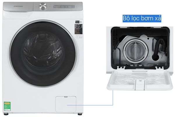 Máy giặt Samsung AI Ecobubble Inverter 12 kg WW12CGP44DSHSV