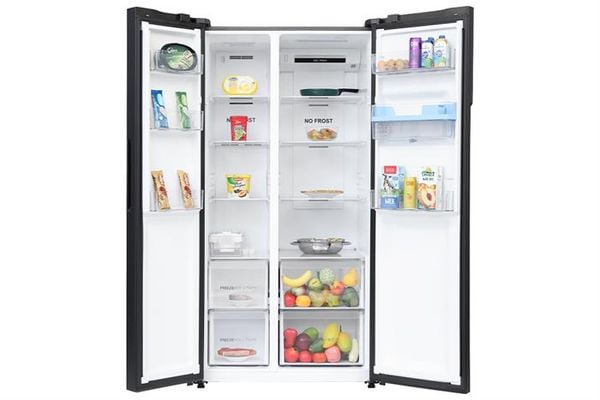 Tủ lạnh Aqua Inverter 550 lít Side By Side AQR-S612XA(WCB)