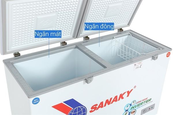 Tủ đông Sanaky Inverter 280 lít VH-4099W4KD (mặt kính cường lực)