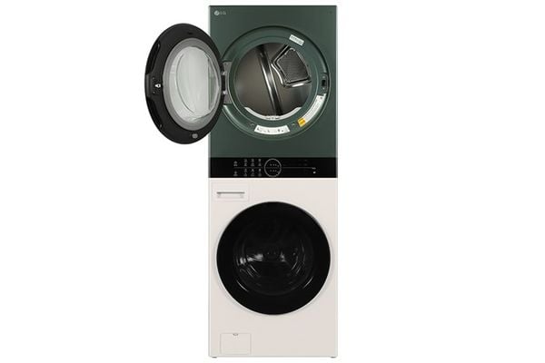 Tháp giặt sấy LG WashTower Inverter giặt 25 kg - sấy 17 kg WT2517NHEG