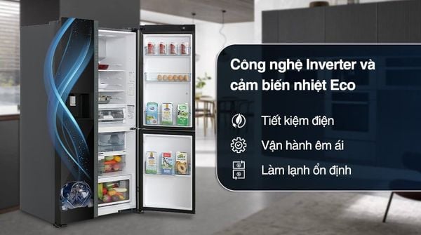 Tủ lạnh Hitachi Inverter 569 lít Side By Side R-MX800GVGV0 GBK