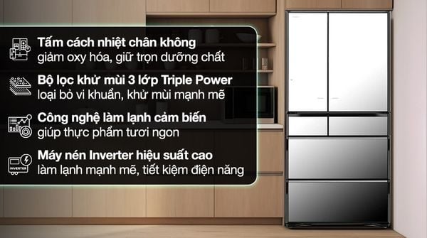 Tủ lạnh Hitachi Inverter 735 lít Multi Door R-ZX740KV X