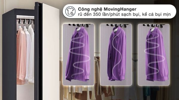 Tủ chăm sóc quần áo thông minh LG Styler 5 móc be SC5MBR80H cảm ứng LCD