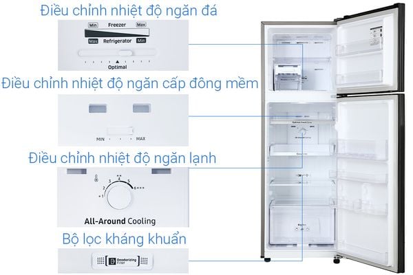 Tủ lạnh Samsung Inverter 256 lít RT25M4032BU/SV