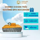  COMBO 3 Khăn trải Giường Spa 90x190cm ThaiBinh   Siêu Mềm Siêu Thấm Hút Khăn Tắm Nhà Tắm đủ  các màu trắng có thể tái sử dụng microfiber towel đa năng 