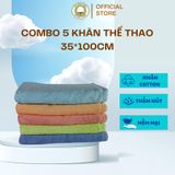  COMBO 5 Khăn Gội Đầu 35x100cm siêu dày xuất Nhật dư THAI BINH TOWEL Cotton 100% Mềm Mại Siêu Thấm Hút Không Xù Bông BXN Nhà Tắm Khăn Tắm khan khănhut  nuoc 
