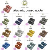  Combo 6 Khăn Thái Bình Towel 100% Cotton Siêu Thấm Hút - 2 Khăn Tắm 70x140cm, 2 Khăn Gội 35x80cm, 2 Khăn Mặt 28x50cm - Động Vật Xanh Lá Chống Phai Màu Nhà Tắm khăn  tang khan khăn gia khăn  tắm 