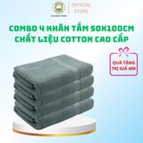  Combo 4 Khăn Tắm nhỡ 50x100cm Thai Binh  100% Cotton Siêu Thấm Hút Nhà Tắm khăn gia dinh khăn  tắm khach san bath towel 