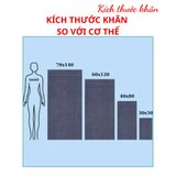  Combo 4 Khăn Tắm nhỡ 50x100cm Thai Binh  100% Cotton Siêu Thấm Hút Nhà Tắm khăn gia dinh khăn  tắm khach san bath towel 