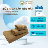  Bộ 3 khăn tắm, gội, lau mặt Thai Binh Towel 100% cotton siêu thấm hút khăn  tang khăn  tắm 