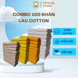  Combo 100 khăn lau tay Lau Bếp, lau vật dụng gia đình Siêu Mềm Siêu Thấm Hút tốt chất Cotton 100% = Làm Sạch 