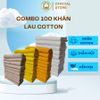  Combo 100 khăn lau tay Lau Bếp, lau vật dụng gia đình Siêu Mềm Siêu Thấm Hút tốt chất Cotton 100% = Làm Sạch 