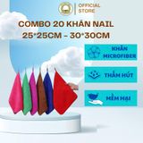  COMBO 20 Khăn Làm Nail, Lau Tay, Khăn Lau Bếp,  Lau Kính Siêu Mềm Siêu Thấm Hút 25x25cm hoặc 30x30cm Làm Sạch khănhut  nuoc microfiber towel 