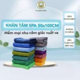  Khăn tắm nhỡ spa 50x100cm THAI BINH TOWEL 100% Microfiber Siêu Mềm Siêu Thấm Hút Nhà Tắm Cotton tím đậm thoáng khí đủ  các màu trắng có thể tái sử dụng áo màu nâu nhạt chống rách khăn vi sợi 