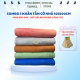  Combo 5 khăn tắm 50x100cm +5 khăn lau đa năng Thai Binh Towel  làm từ sợi microfiber siêu mềm mại, không xổ lông, thấm hút nước tốt Nhà Tắm khanlongcuu 