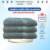  Combo 3 Khăn tắm 50x100cm Thai Binh Towel Cotton 100% Mềm Mại Siêu Thấm Hút Không Xù Bông Nhà Tắm khantam  50x100 khăntam khăn  tang khan khăn  tắm 