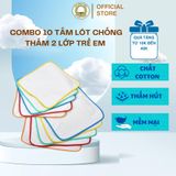  Combo 10 Miếng Lót Chống Thấm Cao Cấp Đô Rê Mon Kích Thước 30x30cm Thái Bình Towel - Khăn Tắm, Cotton Cho Bé Cao Su 