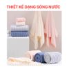  Combo 3 khăn tắm sóng nước 70x140cm cao cấp Thai Binh Towel - Lông cừu Hàn Quốc, sợi Microfiber siêu mềm mịn, thấm hút nước tốt 