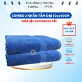  Combo 2 khăn tắm cỡ đại 70x140cm Thai Binh Towel 100% Cotton Mềm mại, không xổ lông, không phai màu, nhiều màu chống vi khuẩn Nhà Tắm khantam  royal khăn  tang khan  long khăn  tang khăn  tắm 