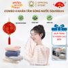 Combo 4 khăn tắm sóng nước 50x100cm cao cấp (Tặng 10 khăn lau bếp) THAI BINH TOWEL làm từ sợi Microfiber siêu mềm mịn, thấm hút nước  Nhà Tắm - longcuu khan  long cuu khăn gia dinh
