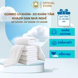 Combo 10 khăn tắm trắng khách sạn nhà nghỉ đủ size THAI BINH TOWEL  Cotton Mềm mại, Không Xổ Lông, Không Phai màu Nhà Tắm khăn  tang khăn  tắm 