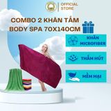  COMBO 2 Khăn body 70x140cm quấn người, khăn tắm spa, khăn đắp người spa THAI BINH TOWEL 100% Microfiber Siêu Mềm Siêu Thấm Hút Nhà Tắm khăn  tam khăn  tắm đa năng 