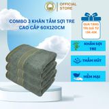  Combo 3 Khăn Tắm Sợi Tre Cao Cấp Thai Binh Towel G7 mềm mịn thấm hút nước Nhà Tắm 60x120cm khantam Cotton 