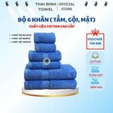  Bộ 6 khăn ( 2 tắm 60x120cm, 2 gội 40x80cm, 2 mặt 30x50cm) THAIBINH  làm từ sợi cotton mềm mịn thấm hút nước không đổ lông nhatam khăn  tắm bath towel 