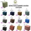  COMBO 5 Khăn Mặt 28x50cm THAI BINH TOWEL Cotton 100% Mềm Mại Siêu Thấm Hút Không Xù Bông LINH Nhà Tắm khăn tắm có thể tái sử dụng khăn  tắm 
