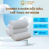  COMBO 5 khăn Gội Đầu thể thao TRẮNG  SIÊU DÀY Khách Sạn xuất Hàn 40x80cm THAI BÌNH TOWEL Cotton 100% Mềm Mại Siêu Thấm Hút Không Xù Bông KS3 Nhà Tắm Khăn Tắm 