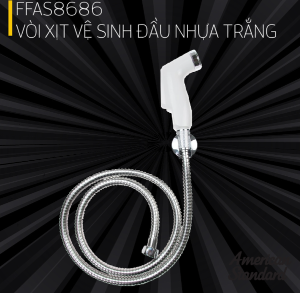 Vòi xịt vệ sinh đầu nhựa trắng FFAS8686
