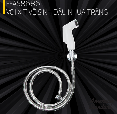 Vòi xịt vệ sinh đầu nhựa trắng FFAS8686