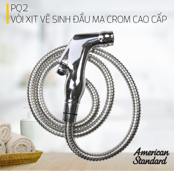 Vòi xịt vệ sinh đầu mạ crome cao cấp PQ2