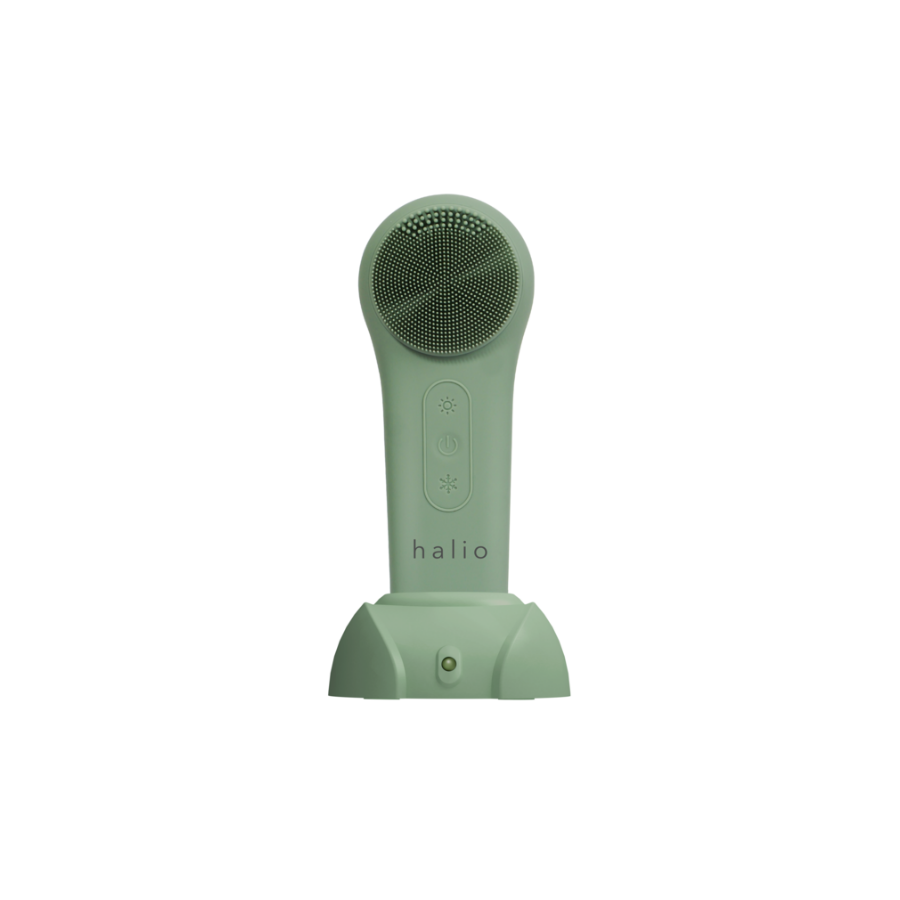  Máy Rửa Mặt Massage Tích Hợp Liệu Pháp Ánh Sáng và Nhiệt Halio Multi-task Cleansing & Massaging Device with Red Blue Light Therapy 5 in 1 - Sage Green 