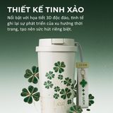  Ly Giữ Nhiệt Cao Cấp GERM BST Cỏ Bốn Lá - Màu Xanh Lá 500ml - Inox 316L Nguyên Khối 