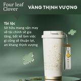  Ly Giữ Nhiệt Cao Cấp GERM BST Cỏ Bốn Lá - Vàng Gold 500ml – Inox 316L Nguyên Khối 