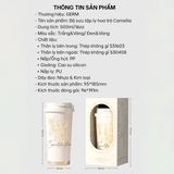  Ly Giữ Nhiệt Cao Cấp GERM BST Hoa Sơn Trà - Màu Bạch Tuyết 500ml – Inox 316L Nguyên Khối 