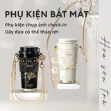  Ly Giữ Nhiệt Cao Cấp GERM BST Hoa Sơn Trà - Màu Đen Vàng 500ml - Inox 316L Nguyên Khối 