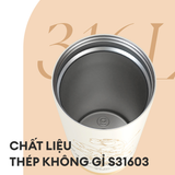  Ly Giữ Nhiệt Cao Cấp GERM BST Hoa Huệ Thung Lũng - Hồng 500ml – Inox 316L Nguyên Khối 