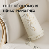  Ly Giữ Nhiệt Cao Cấp GERM BST Hoa Huệ Thung Lũng - Hồng 500ml – Inox 316L Nguyên Khối 