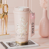  Ly Giữ Nhiệt Cao Cấp GERM BST Hoa Huệ Thung Lũng - Hồng 500ml – Inox 316L Nguyên Khối 